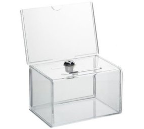 Deflecto Visitekaartbox met slot Deflecto Visitekaartbox met slot