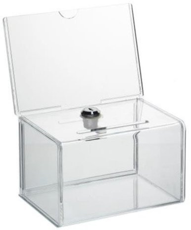 Deflecto Visitekaartbox met slot Deflecto Visitekaartbox met slot