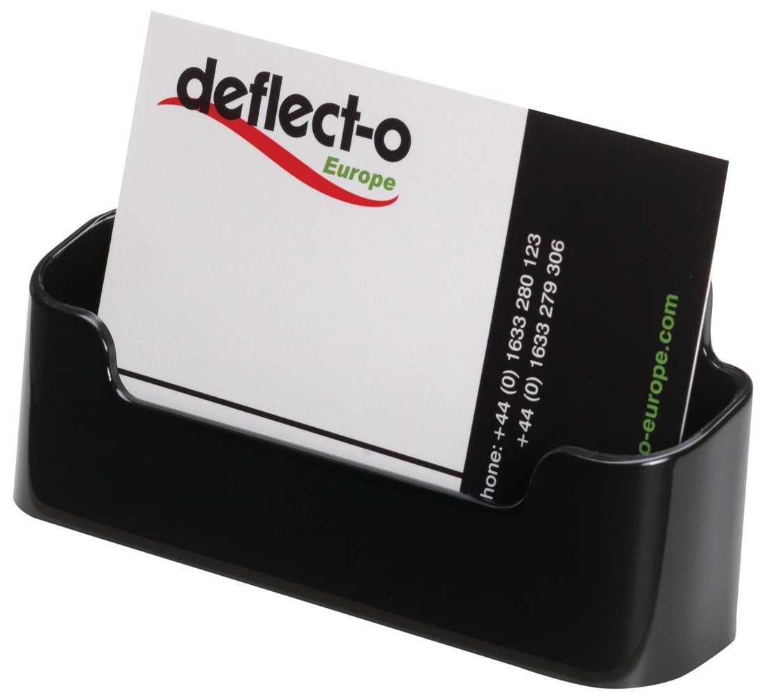 Deflecto Visitekaarthouder Zwart 1 vaks
