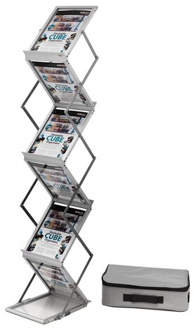 Deflecto Folderhouder A4 Inklapbaar 6 vaks