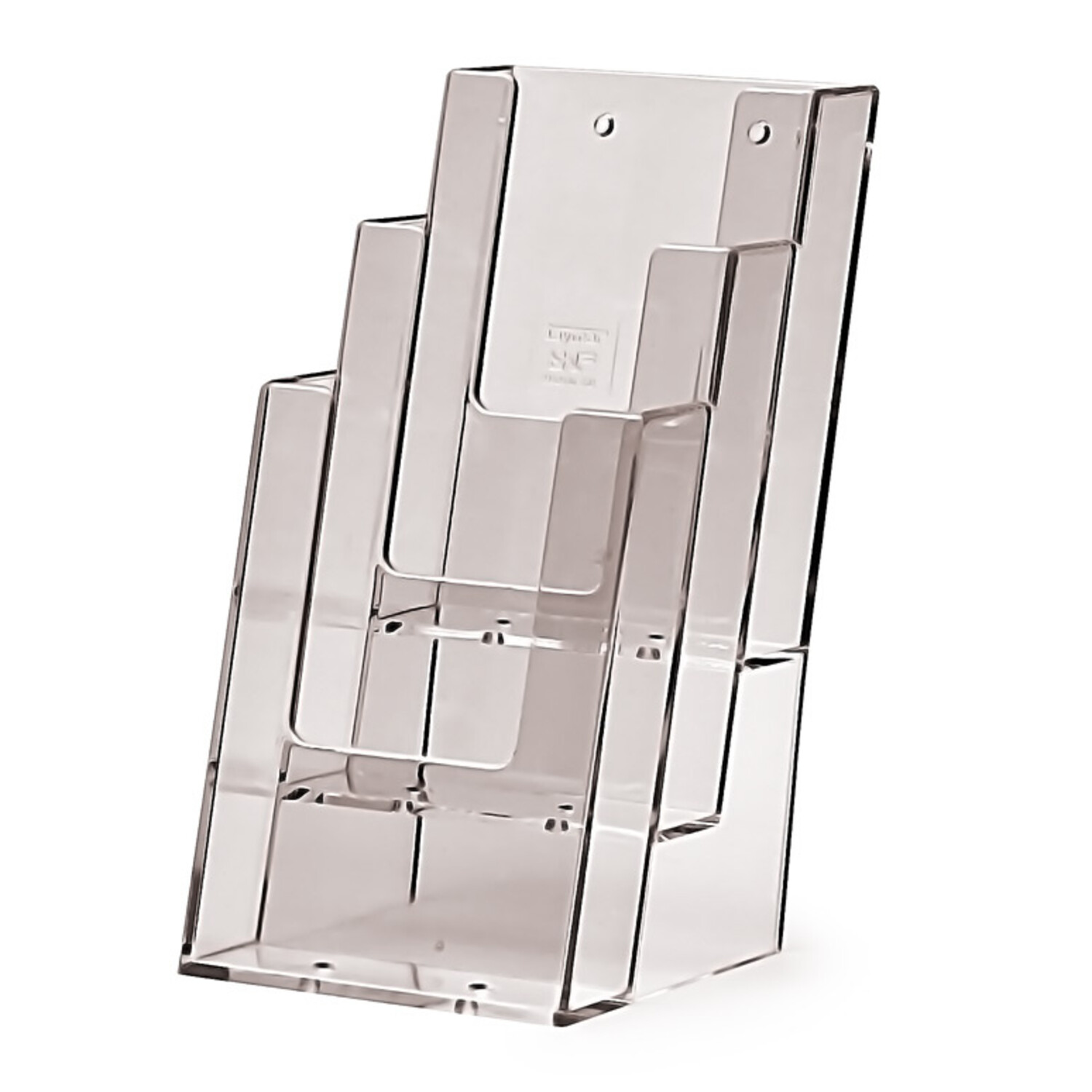 Présentoirs muraux pour brochures 1, 2 ou 3 cases format A4, A5, 1/3 A4 transparent TAYMAR