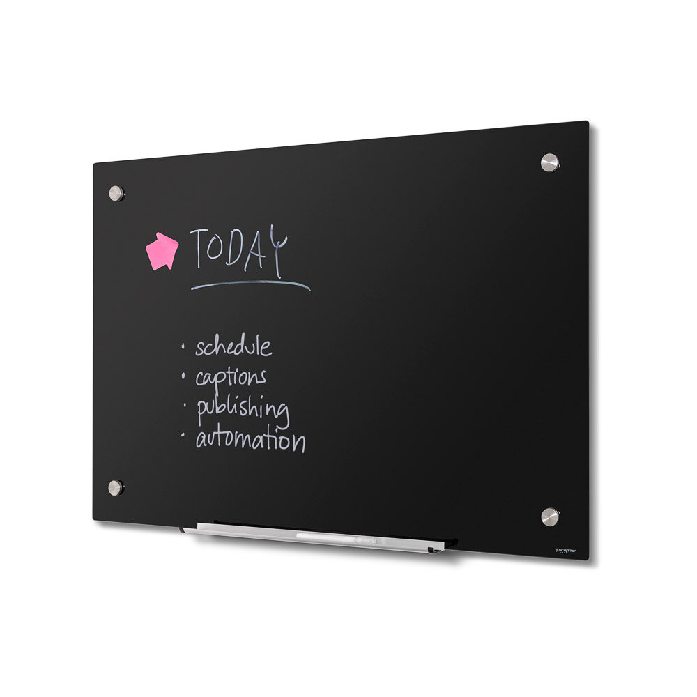 Scritto® Scritto® Glasbord Zwart 90 x 60 cm Scritto® Scritto® Glasbord Zwart 90 x 60 cm