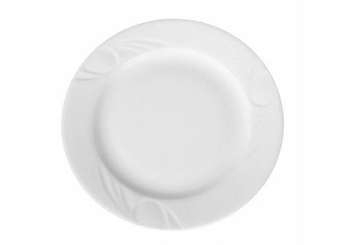  Hendi Assiettes en porcelaine blanche | 28 cm (6 pièces) 