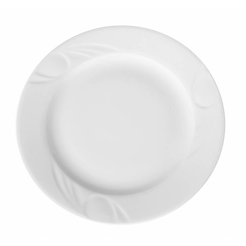  Hendi Assiettes en porcelaine blanche | 28 cm (6 pièces) 