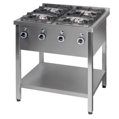  HorecaTraders Gas stove 4 burners 1×4.5 kW + 1×7.5 kW + 2×9.0 kW 