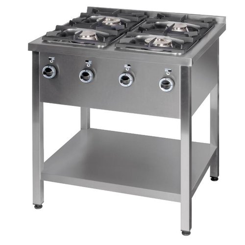  HorecaTraders Gas stove 4 burners 1×4.5 kW+ 1×7.5 kW+ 2×9.0 kW 