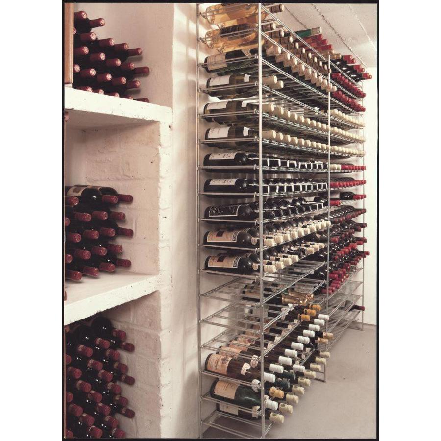 Wine rack chromed stainless steel | 216 bottles