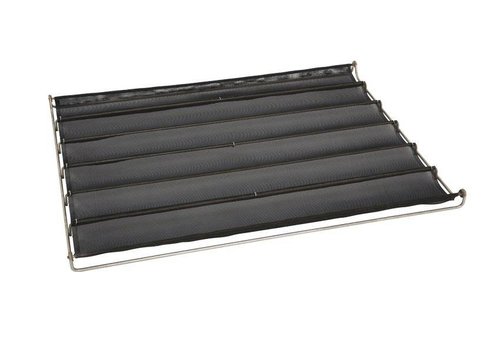  HorecaTraders Edelstahl-Backblech für 6 Baguettes 60X80 cm 