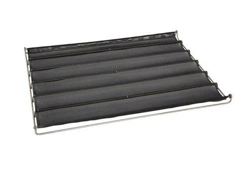  HorecaTraders Stainless steel baking tray for 6 baguettes 60X80 cm 