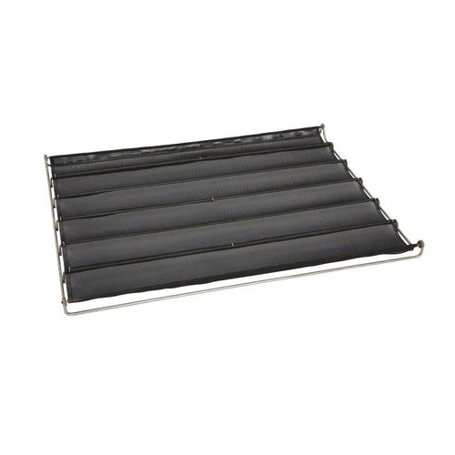  HorecaTraders Edelstahl-Backblech für 6 Baguettes 60X80 cm 