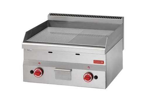  Gastro-M Plaque de cuisson en acier inoxydable | Gaz naturel | 28(h) x 60(l) x 60(p)cm 