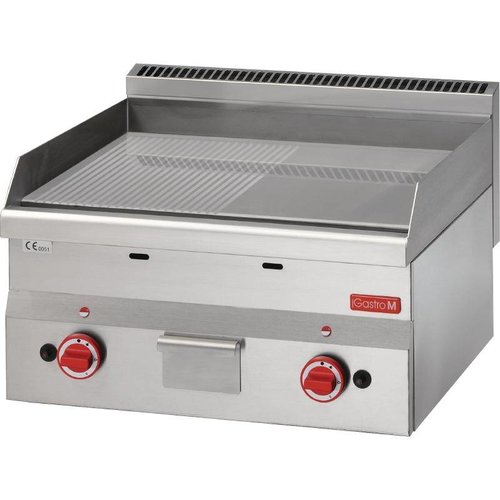  Gastro-M Plaque de cuisson en acier inoxydable | Gaz naturel | 28(h) x 60(l) x 60(p)cm 