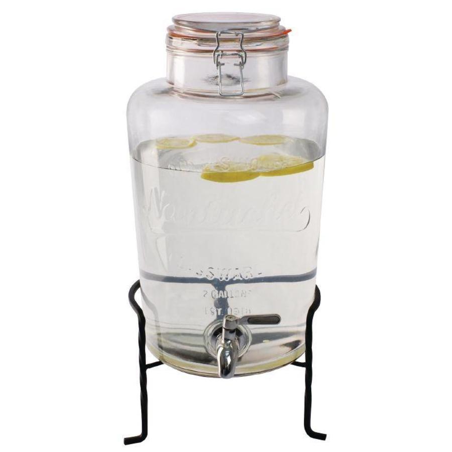 Glass water dispenser with stand | 8.5 liters