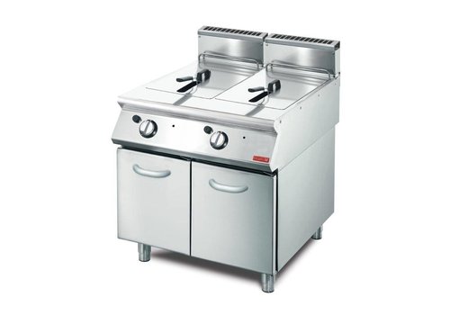  Gastro-M Friteuse à gaz 2 x 13L | 85 x 80 x 70 cm | 20,4 kW 