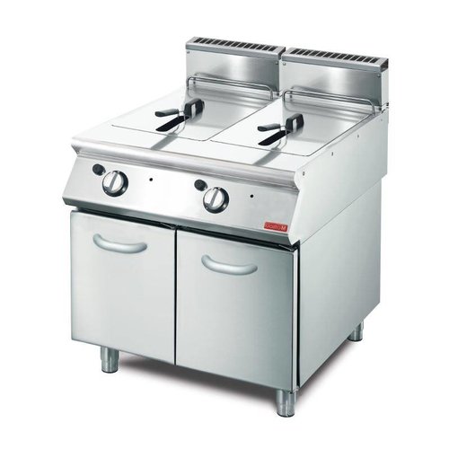  Gastro-M Gas friteuse 2 x 13L | 85 x 80 x 70 cm | 20,4kW 