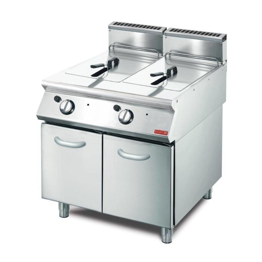 Friteuse à gaz 2 x 13L | 85 x 80 x 70 cm | 20,4 kW