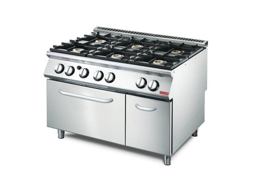  Gastro-M cuisinière à gaz avec 6 brûleurs et four à gaz 