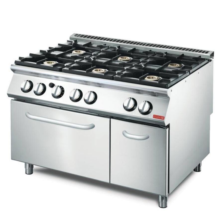 gas stove with 6 burners and gas oven