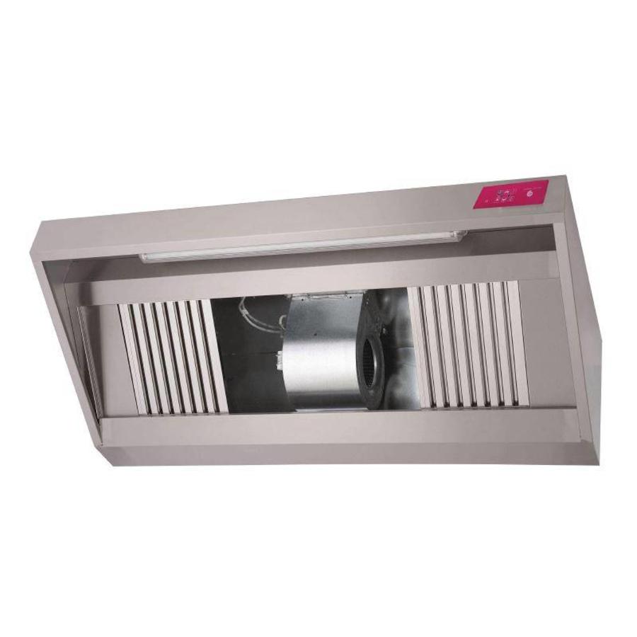 Stainless steel hood with motor 54x250x90cm