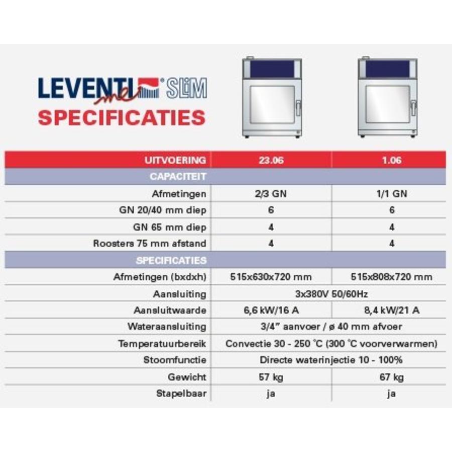 Cuiseur vapeur combiné | 6x GN 1/1 | Leventi ME SLiM 1.06 |