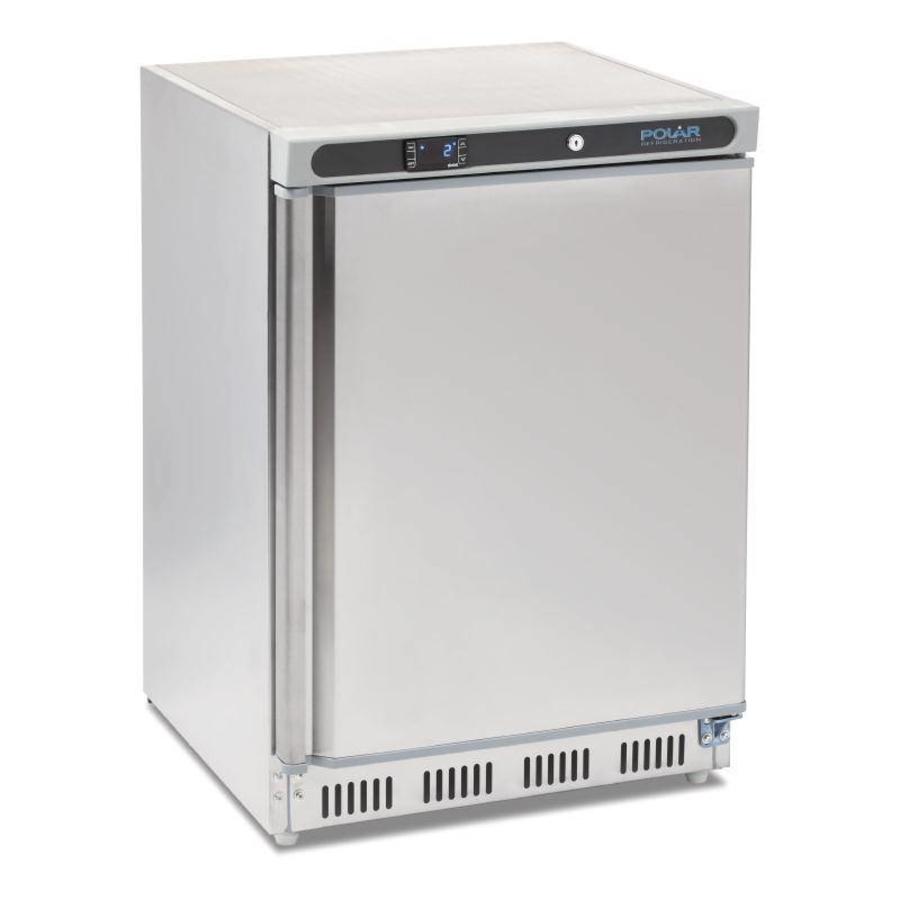 Réfrigérateur sous plan de travail | 85,5 x 60 x 59,5 cm | Acier inoxydable | 150 L | Classe énergétique A+
