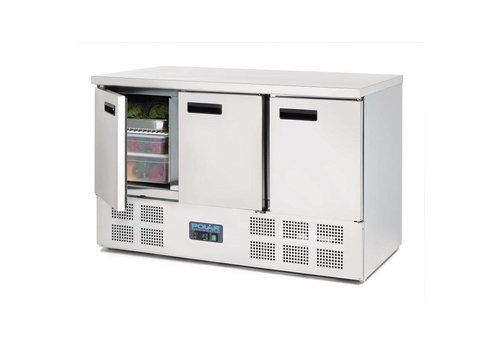  Polar Refrigerated workbench stainless steel | 88x137x70cm 