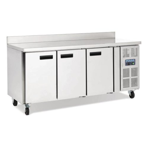  Polar Refrigerated workbench | stainless steel | 3 doors | 358L 