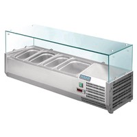 Counter-top refrigerated display case | 3 x GN 1/3 + 1 x GN 1/2