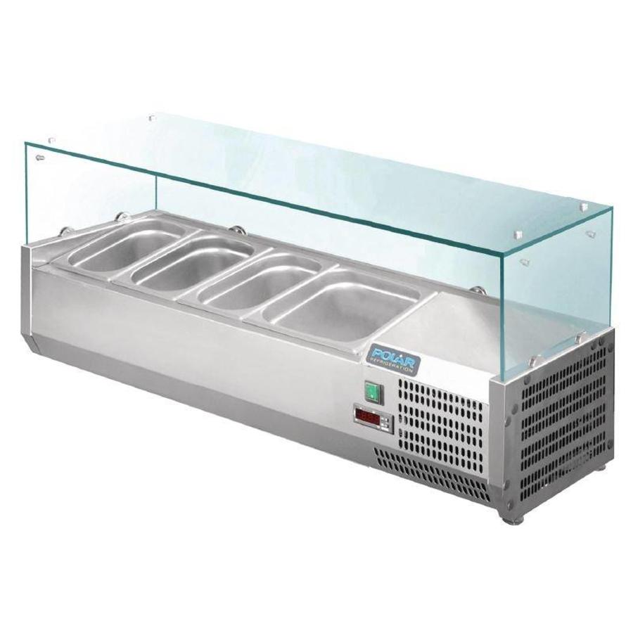 Counter-top refrigerated display case | 3 x GN 1/3 + 1 x GN 1/2