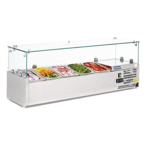  Polar Set-up refrigerated display case / 5x GN 1/4 