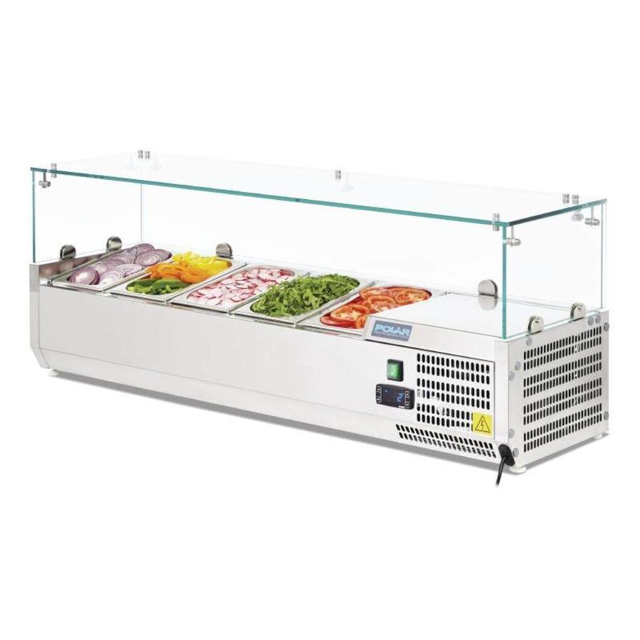 Set-up refrigerated display case 5xGN1/4