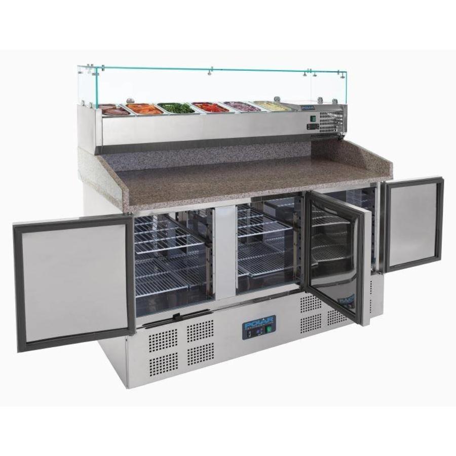 Polar refrigerated pizza/sandwich preparation counter | 368ltr