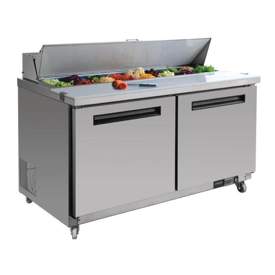 Polar 2-door refrigerated saladette | 527ltr