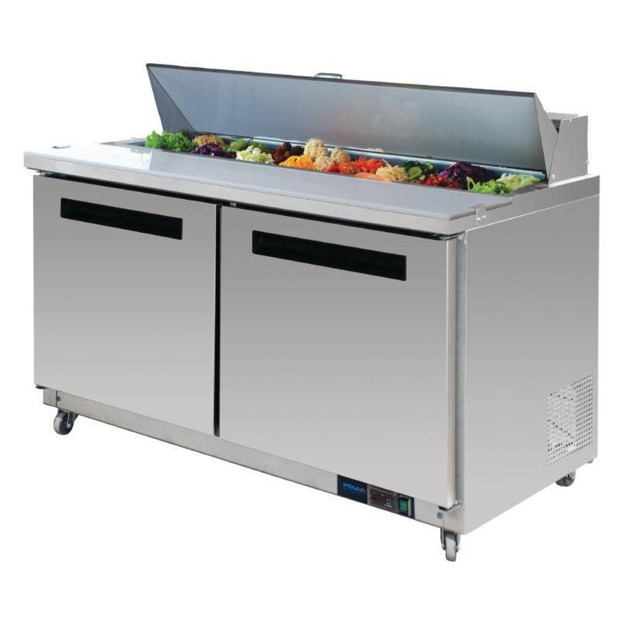 Polar 2-door refrigerated saladette | 527ltr