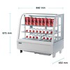 Polar Refrigerated white table display case 100 liters