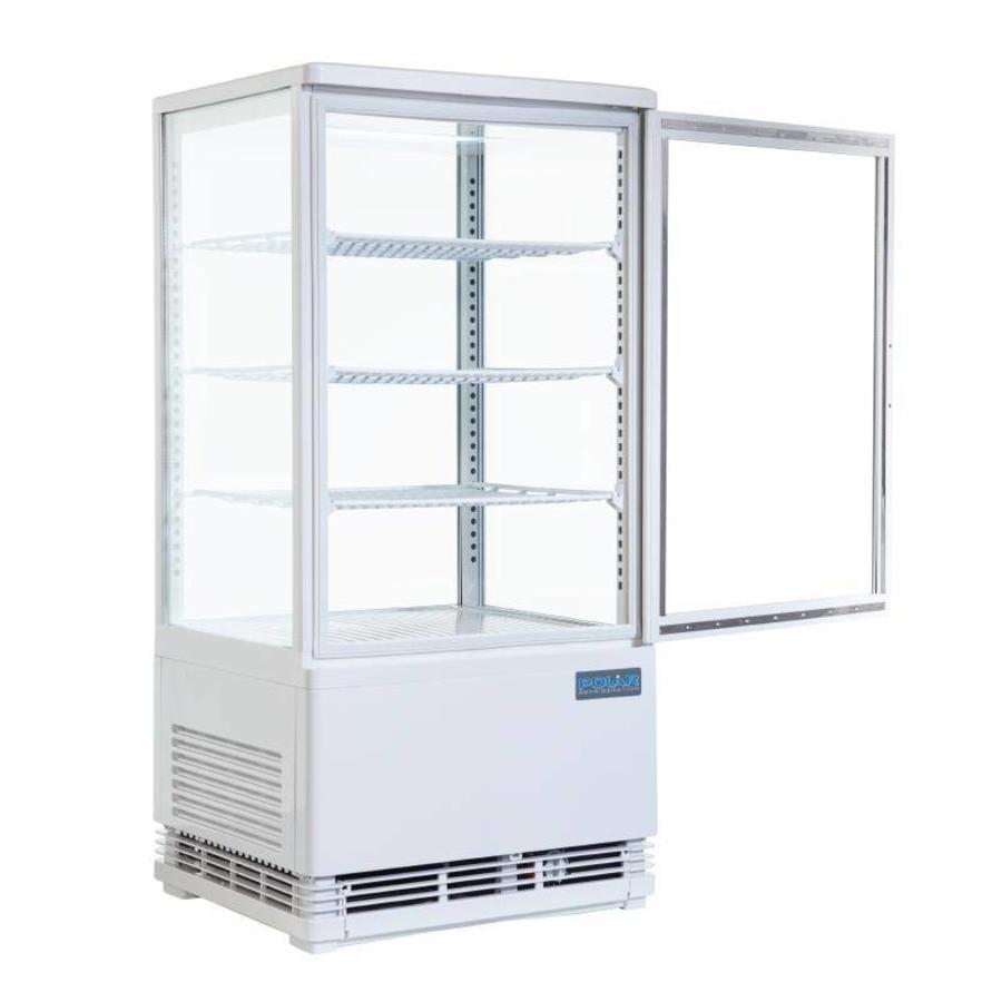 Energieeffizienter Vitrinenkühlschrank | 68L | Weiß