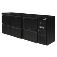 Bar fridge black with 6 drawers | 2 year warranty