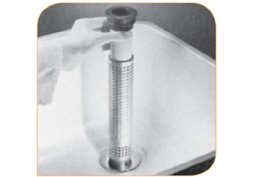  HorecaTraders Tube vertical perforé en acier inoxydable 1"1/2 | H=205 mm 