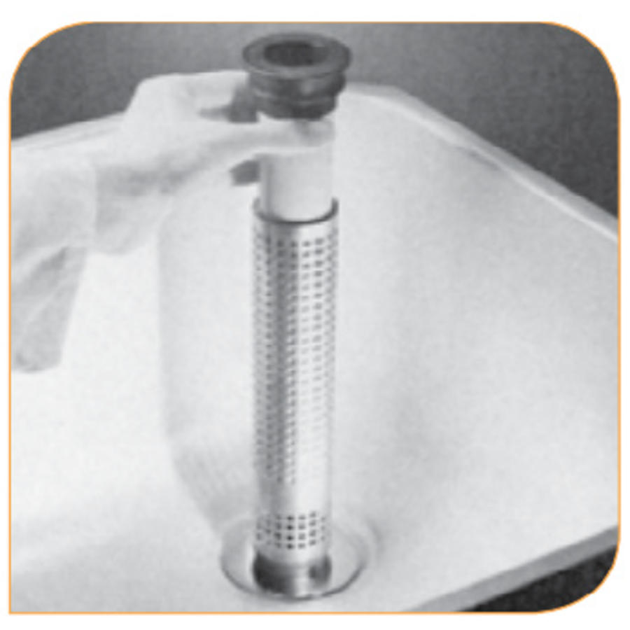 Tube vertical perforé en acier inoxydable 1"1/2 | H=255 mm