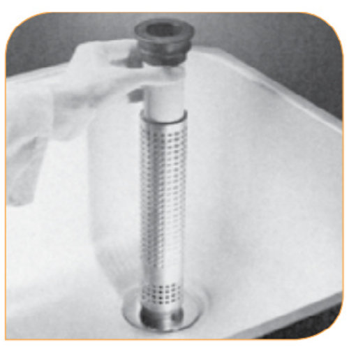  HorecaTraders Tube vertical perforé en acier inoxydable 1"1/2 | H=305 mm 