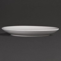 White porcelain round plates 18 cm (12 pieces)