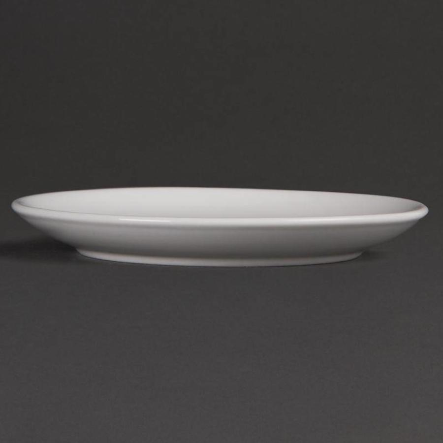 White porcelain round plates 18 cm (pieces 12)