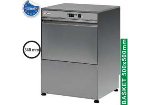  HorecaTraders Stainless Steel Double Wall Dishwasher 3kW 