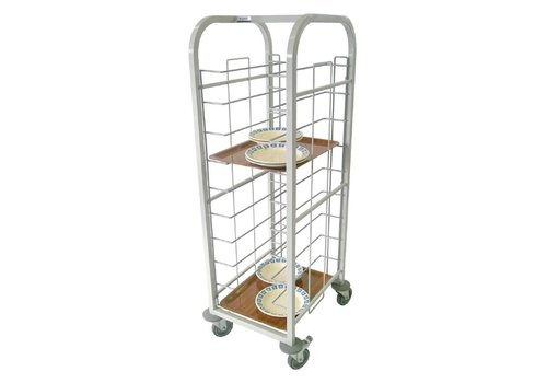 HorecaTraders Chariot à plateaux en acier 134(h)x49(l)x58(p)cm 