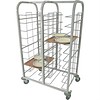 HorecaTraders Tray trolley Double | Steel | 150(h)x110(w)x41(d)cm