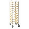 HorecaTraders Single Stainless Steel Tray Trolley | 169(h)x51(w)x64(d)cm