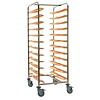 HorecaTraders Spacious stainless steel tray trolley | 170(h)x62(w)x84(d)cm