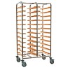 HorecaTraders Double Stainless Steel Tray Trolley | 169(h) x 93(w) x 64(d)cm