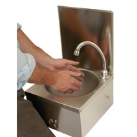 Stainless steel hands-free sink