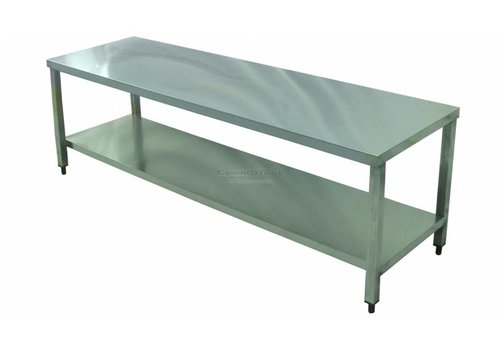  Combisteel Base - Table en acier inoxydable | 200 x 60 x 63,5 cm (l x p x h) 